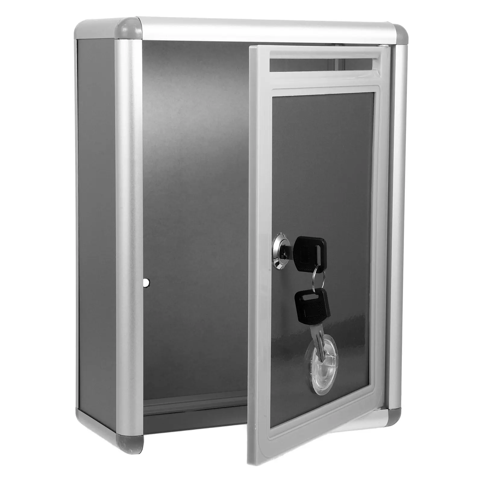 Lockable Metal Suggestion Box Wall Mounted Donation Collection Mailbox Public Voting Complaint Box Secure Large Capacity