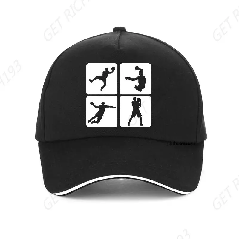 

New Handball Print Baseball Cap Summer Man 100%Cotton Hip Hop Cap Men Handball Movement Adjustable Snapback Hat Gorras