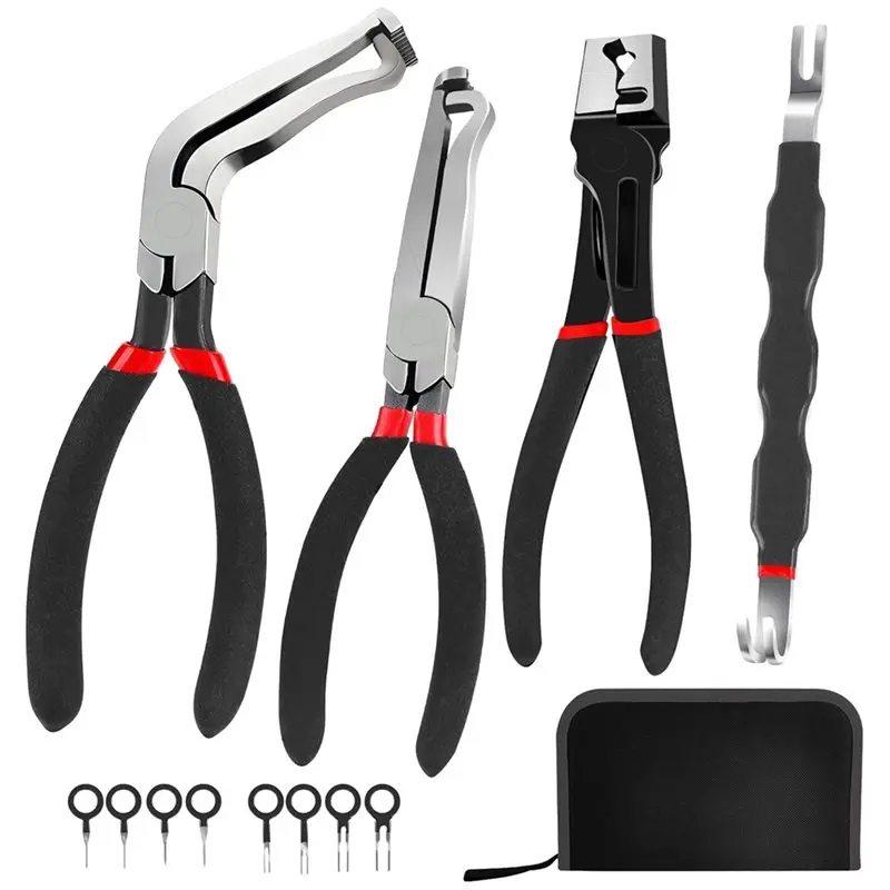 

Набор инструментов для снятия клемм и хомутов автомобильных шлангов GTBL, с прямым и угловым наконечниками (60°) ° Электрические разъединительные клещи