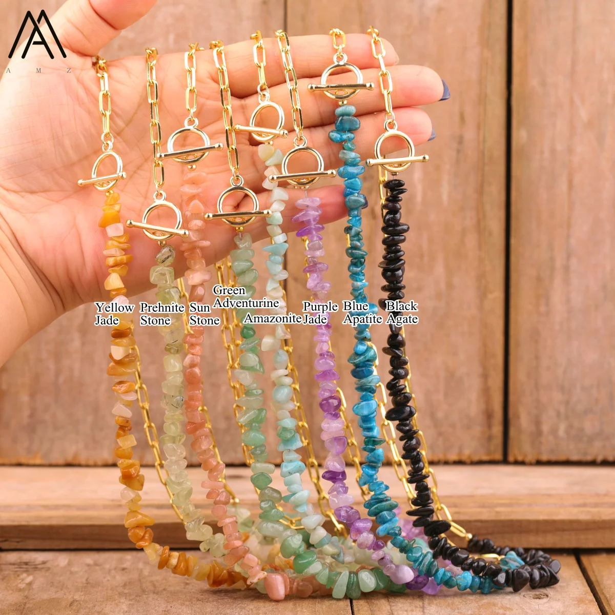 قلادة نسائية قصيرة من الأحجار الكريمة مكتنزة قلادة ذات ياقة روحية للسيدات مجوهرات هدايا حفلات نسائية بوهيمية