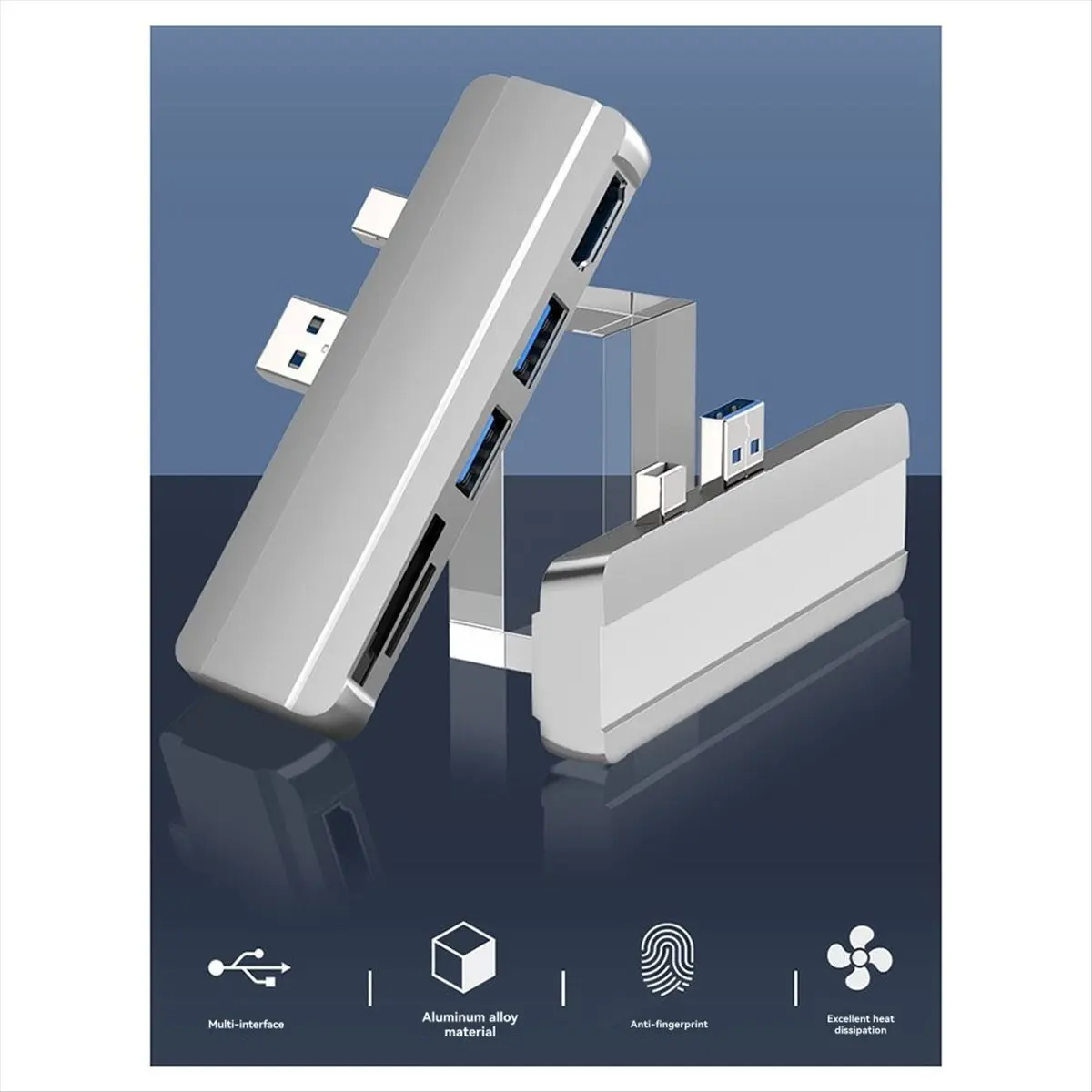 【To&On-e】 Multiport Expander 4K -Compatible USB 3.0 HUB Docking Station Memory Card Reader for Pro 4/5/6