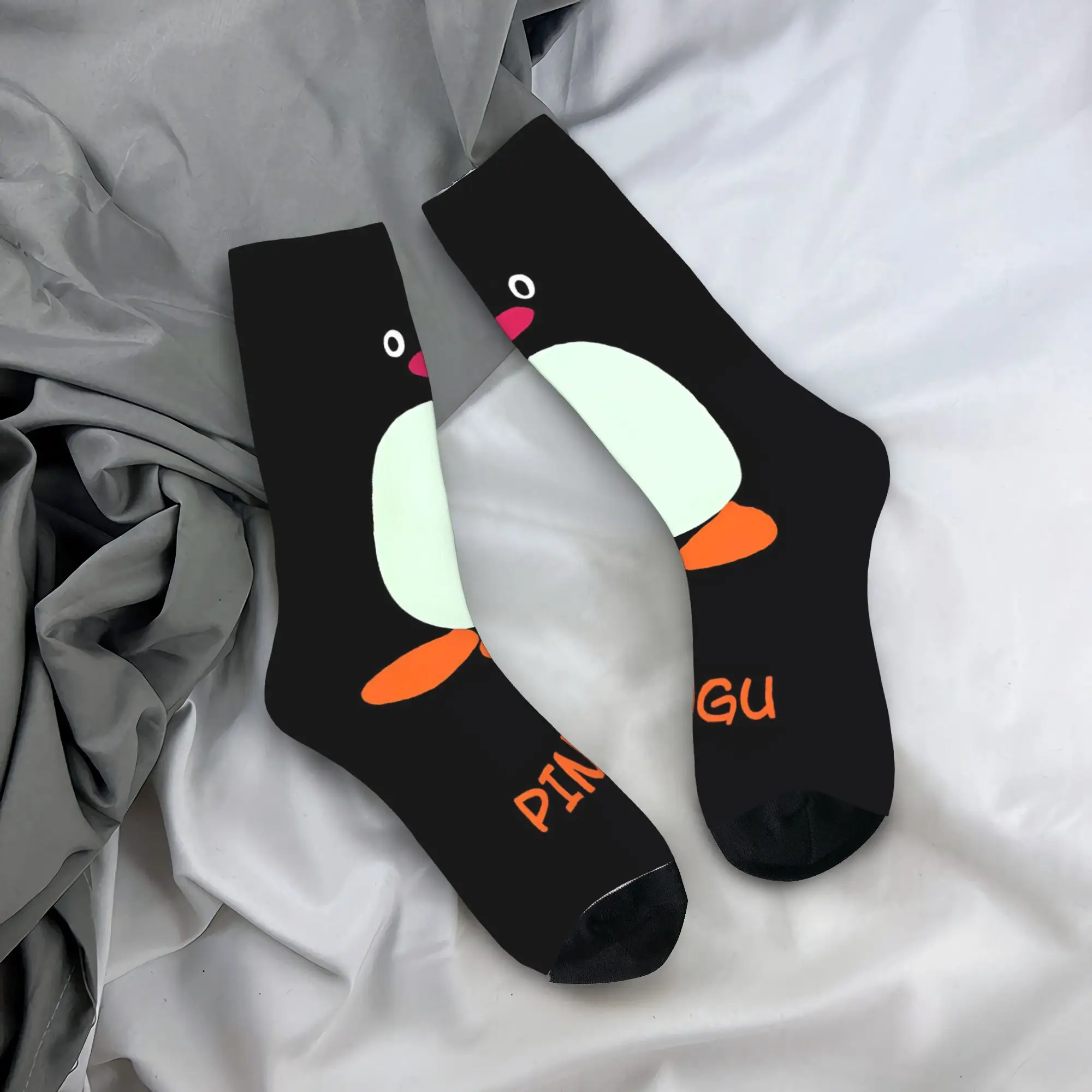 ピングー漫画靴下面白いストッキング秋ノンスリップカップルソックスミディアムソフトカスタムアウトドアスポーツソックス