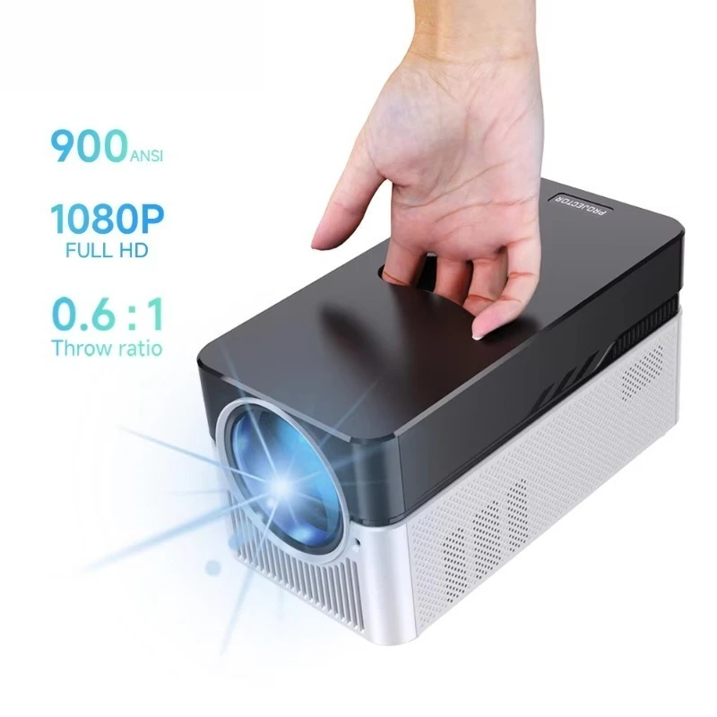Smart Projector 8K Short Throw 1080p Portable Android 11 Home Cinema with LED Lamp Beamer