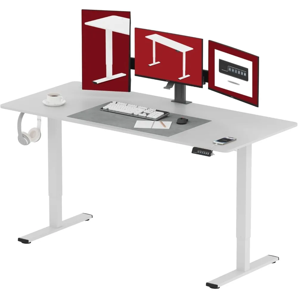 

Adjustable Height Electric Standing Desk, 71x32 Inch, Home Office Computer Workstation for Sit-Stand Use