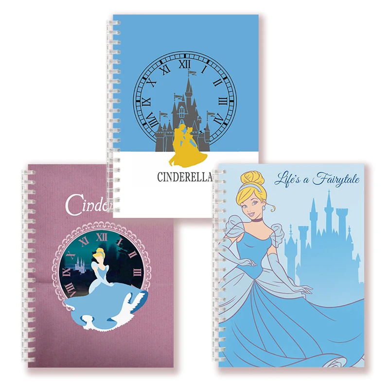 

A5 Spiral Notebook Disney Princess Alice Snow White Belle Cinderella Dress Note Book Writing Pad Memo For Fans Gifts Cosplay