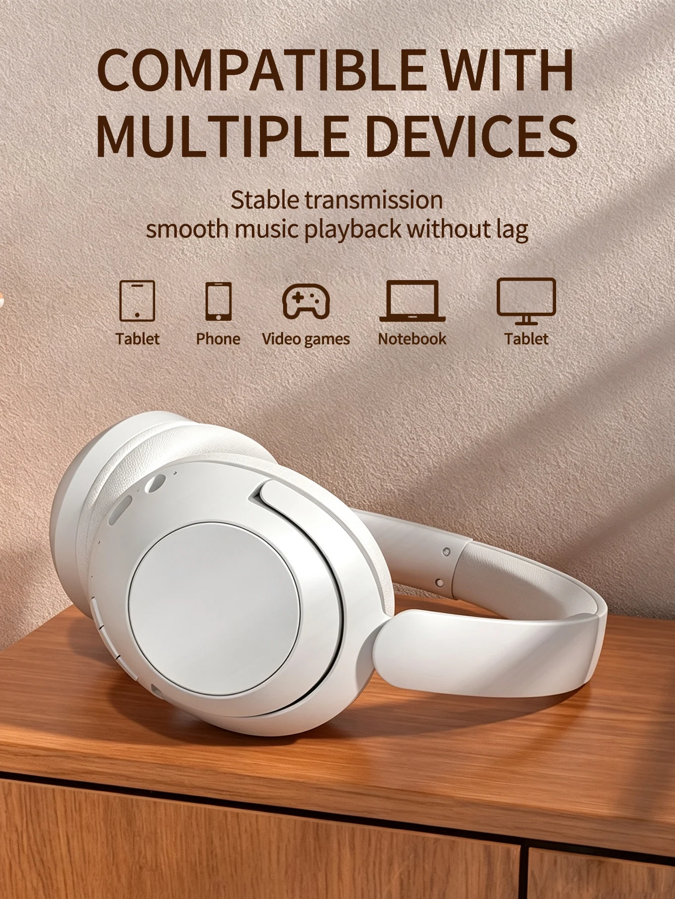 Wireless Bluetooth Over‑Ear He - Anc Wireless Over Ear Headphones review and price