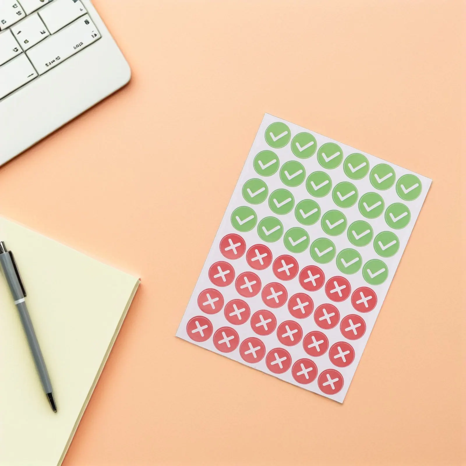 

480Pcs Round Stickers Self Adhesive Labels for Inventory Control Classroom Teaching Project Marking Survey