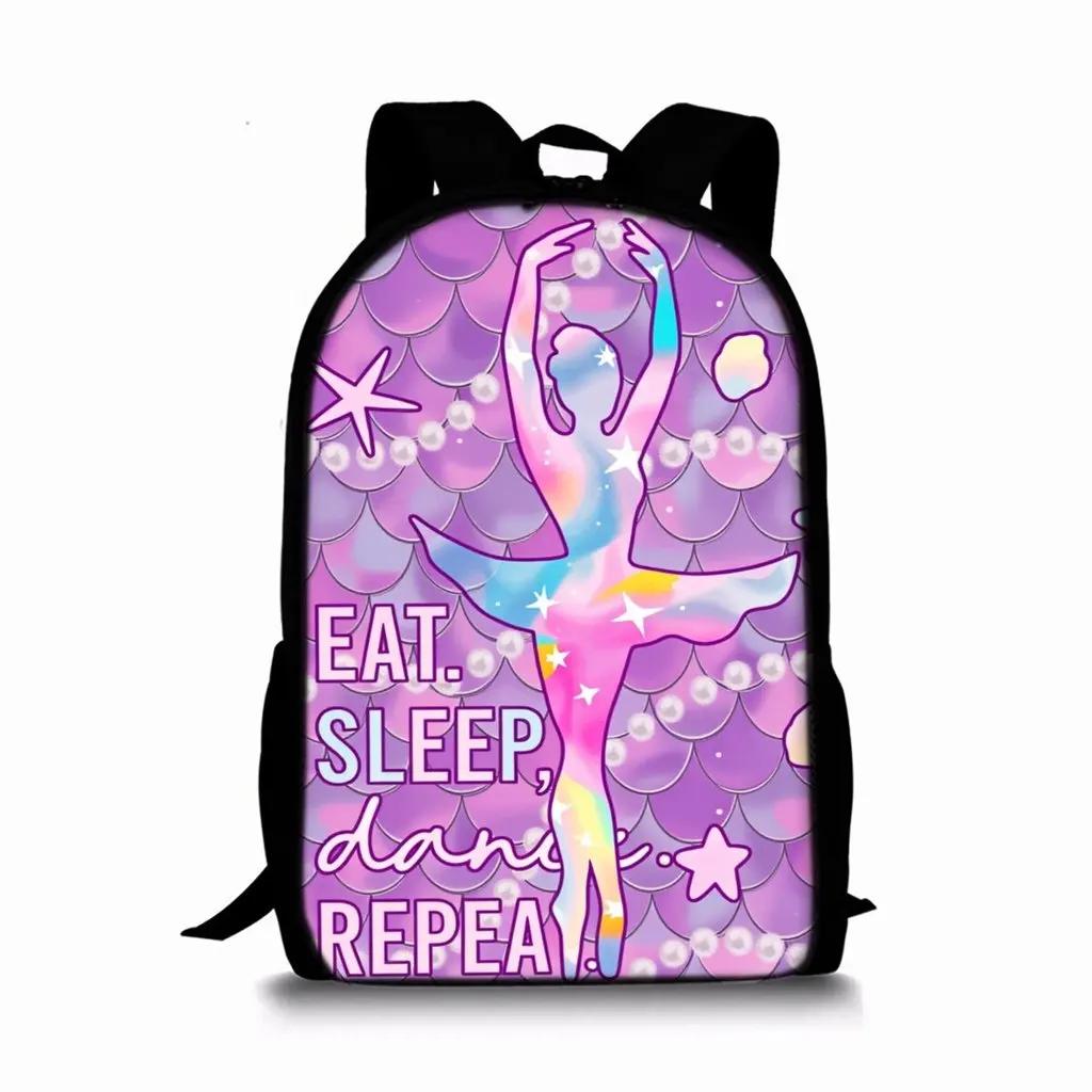 Yoga Dance Print Single Layer Backpack for Boy/Girls Best Gifts 2D Flat Cartoon School Bag for Children Bags
