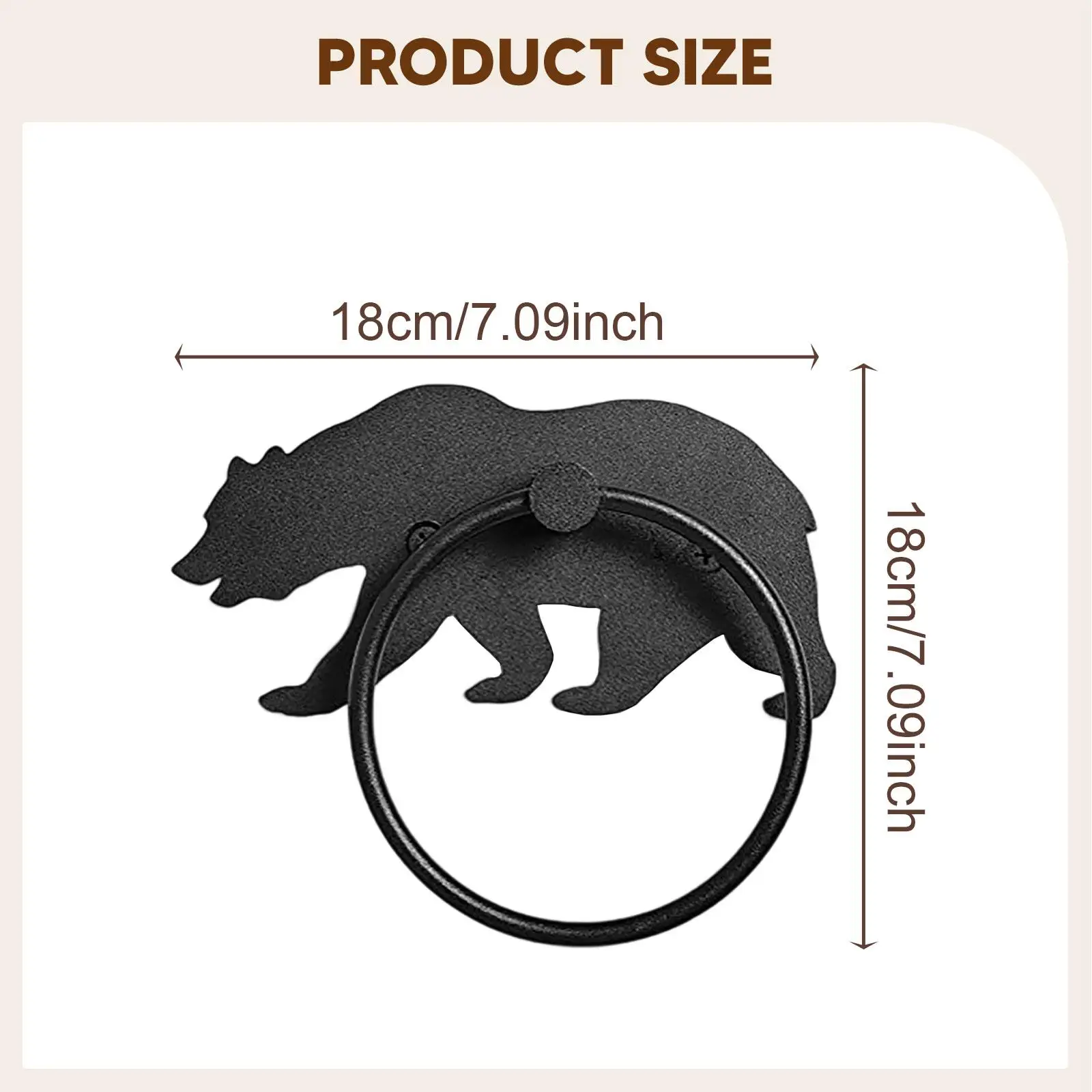 Bathroom Towel Holder Wall Decor Iron Hand Towel Ring Rack for Home and Kitchen Organization
