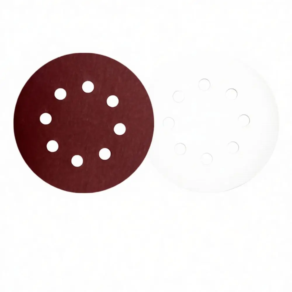8 Hole 5 Inch 125mm Sanding Discs Hook And Loop Dry Grinding Abrasive Paper For Orbital Sander Wood Metal Finishing