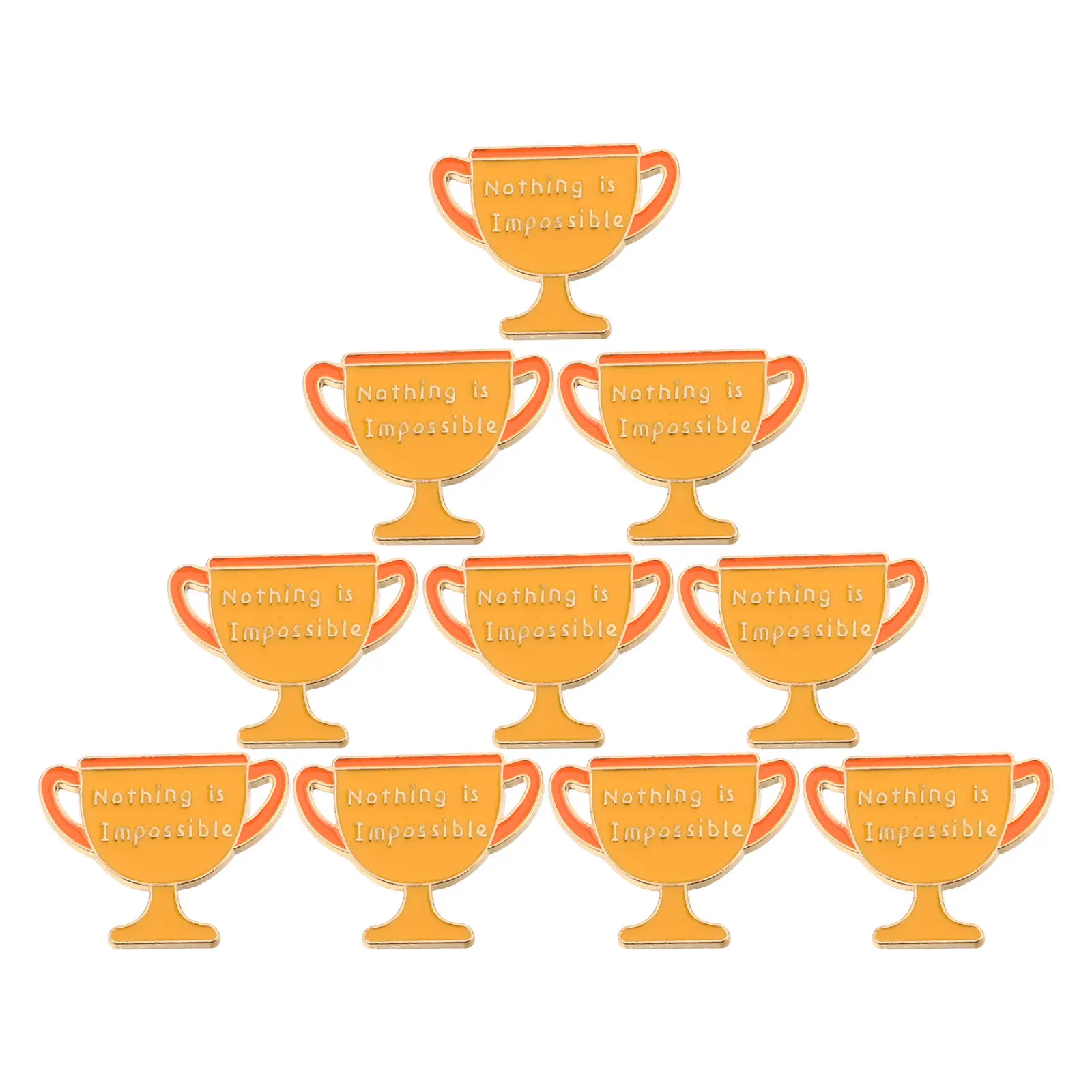 Lot de 12 badges de récompense en forme de trophée pour la motivation et l'encouragement des enseignants, à fixer sur vêtements, sacs à dos et chapeaux