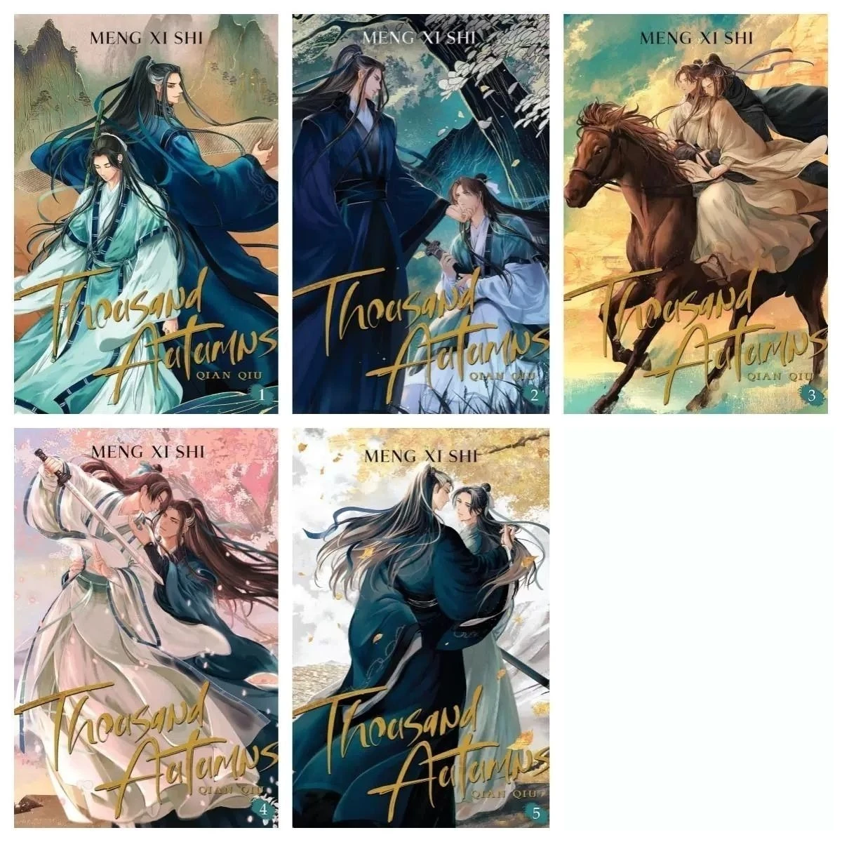 

Тысяча осени: Qian Qiu Volumes 1-5 выберите любые из английских романов