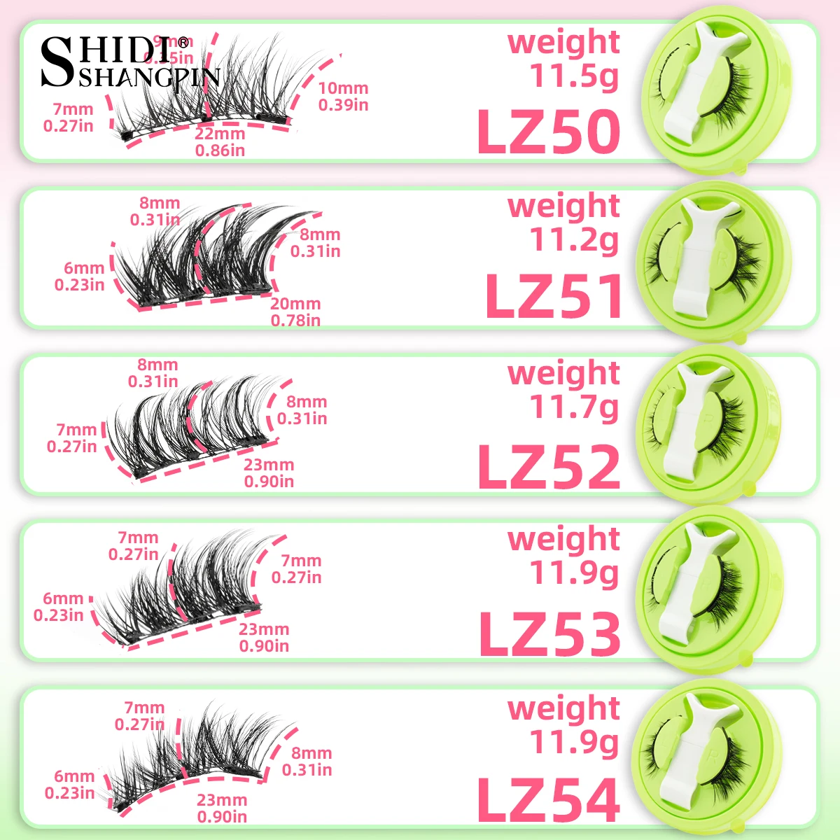 1 زوج ثلاثية الأبعاد رموش مغناطيسية عدة قابلة لإعادة الاستخدام الطبيعية غير مرئية وهمية المنك مقاوم للماء المغناطيس الفرقة رقيق الرموش الصناعية أدوات ماكياج #4