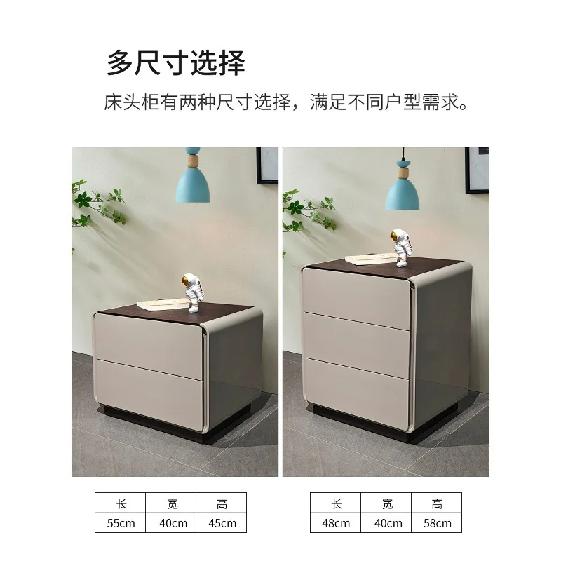Bedside table household bedroom paint feeling, popular light luxury high-end feeling