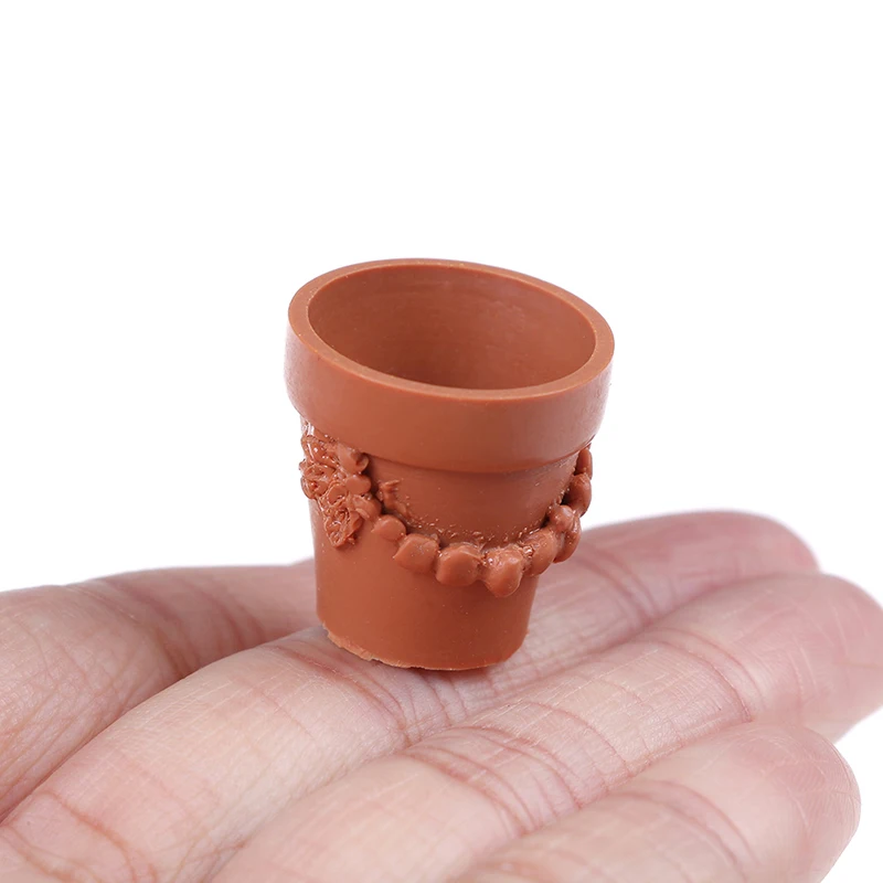 Mini Miniatura Bonsai Flower Pot, Dollhouse Fairy Garden Decor, Doll House Collectibles, Acessórios, 7Pcs por conjunto