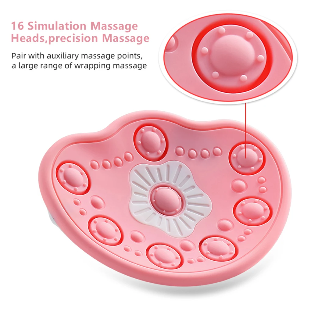 Woman 4 Modes Breast Massage Pad Vibration Chest Enhancement Massager Heating Blood Circulation Timing Enhancer