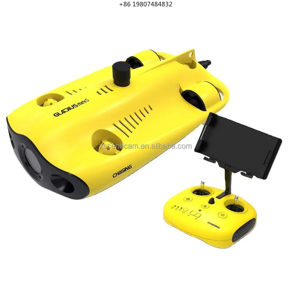 Mini Rov Portátil para Inspección y Rescate de Pesca, 4K Subacuático, 200m de Profundidad, 4 Horas de Autonomía