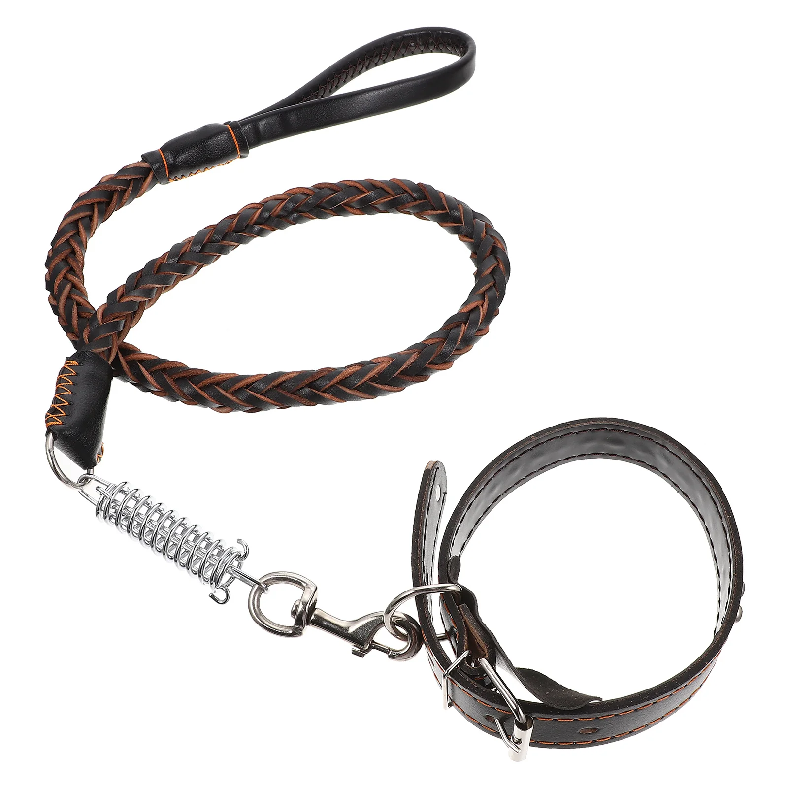 

1 Set Premium Dog Leash Collar Set Durable Braided Rope For Medium Large Dogs Outdoor Walking Training Escape Proof