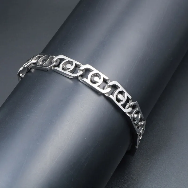 سوار مجوهرات التجارة الخارجية، مجوهرات عصرية من الفولاذ المقاوم للصدأ، سوار على طراز الطالب المجوف، مجوهرات بسيطة CE063