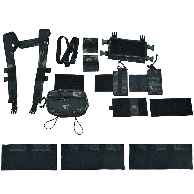 Colete de caça leve tático, MK3 Modular Chest Rig, Conjunto completo multifuncional, 5.56 Mag Pouch, Acessórios Airsoft, 7.62Mag