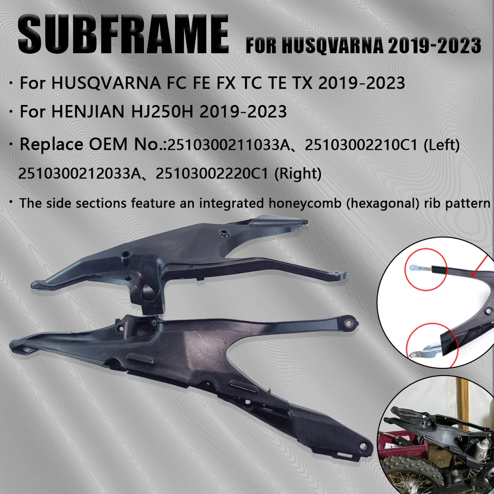 Para HUSQVARNA 2019-2023 HENGJIAN HJ250H Soporte de subchasis mejorado para asiento trasero FC FE FX TC TE TX 250 450