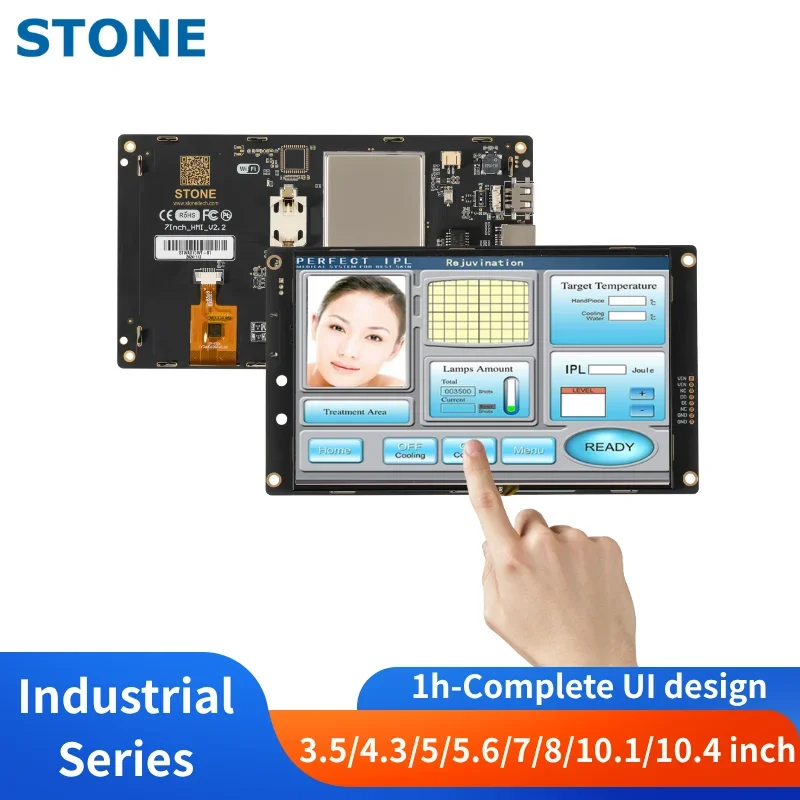 

STONE 3.5-10.4 Inch Smart HMI Serial TFT LCD Display Module with Program + Cortex A8 CPU 1GHz + Touch screen for Arduino