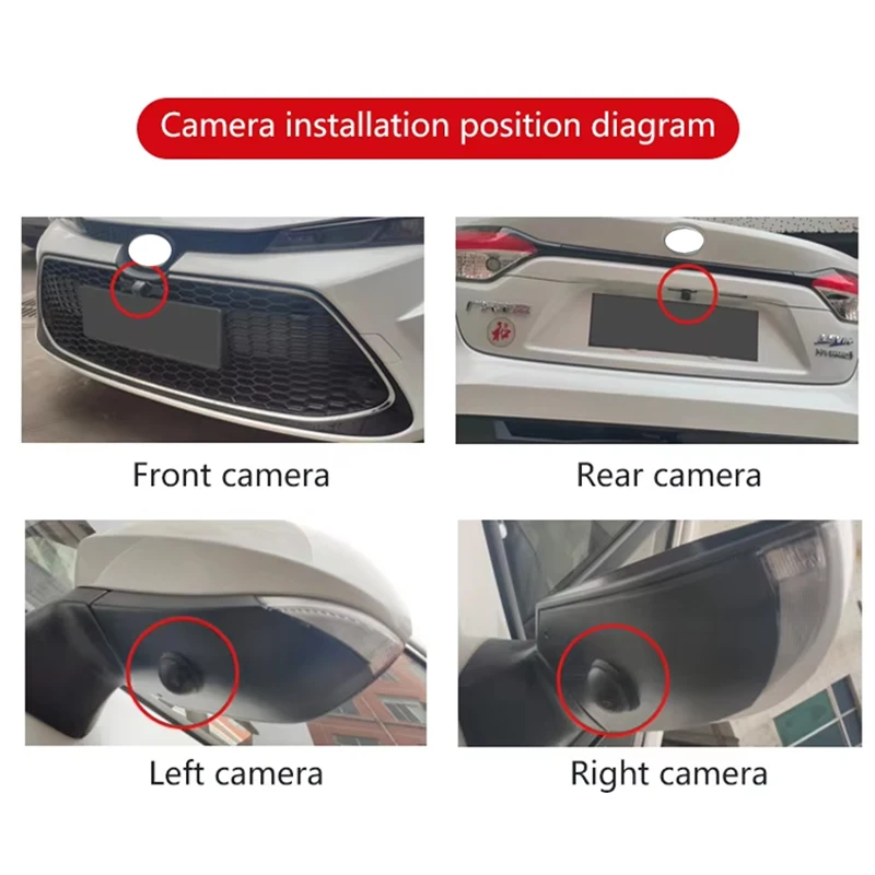 Universal 360 Panoramic Camera System AVM HD Night Vision Birds Surround View Android Screen 3D 360 Car Camera for Car