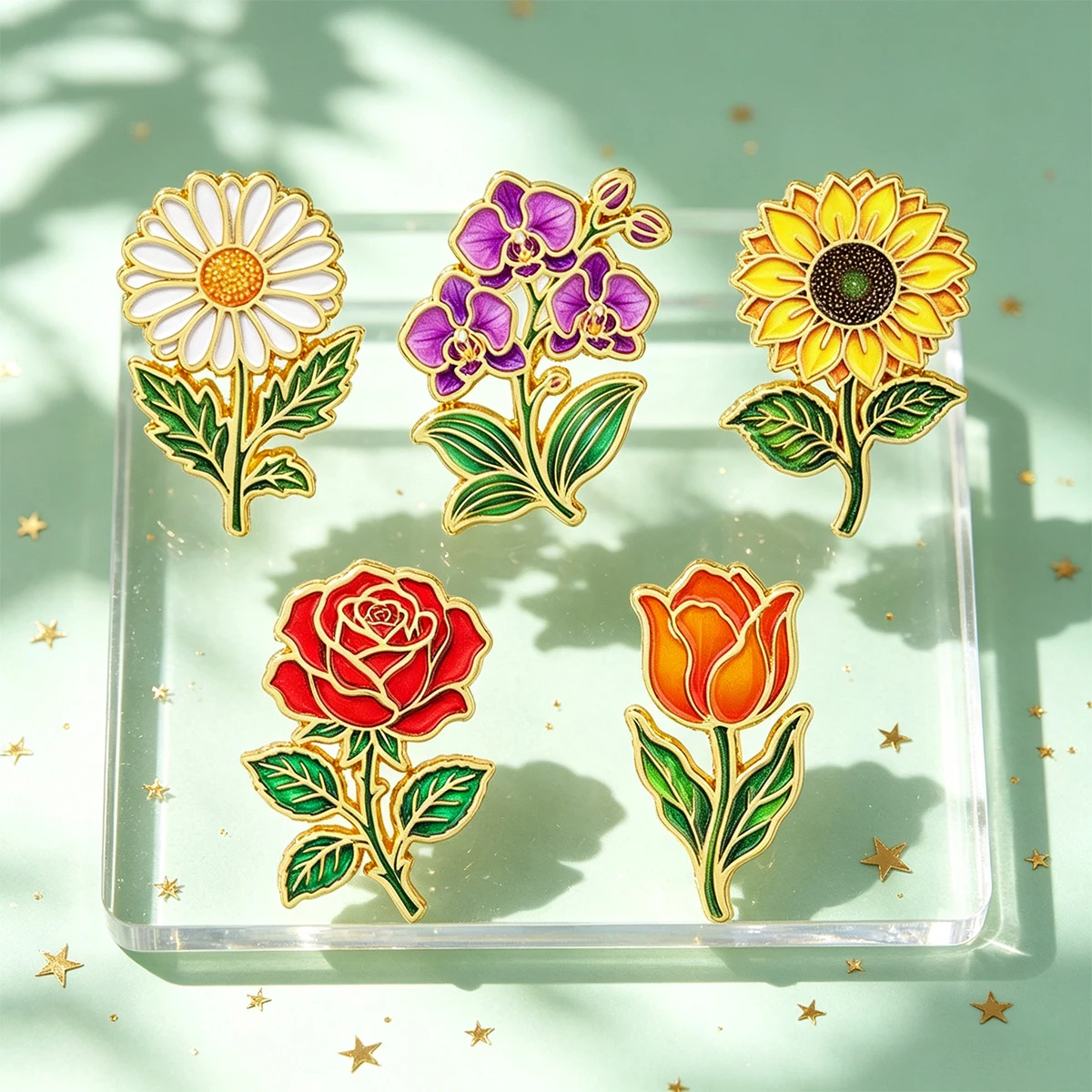 Botanical Flower Metal Enamel Pins Pansy Paradise Brooches Badge on Backpack Clothing Accessories Jewelry Gift for Nature Lovers