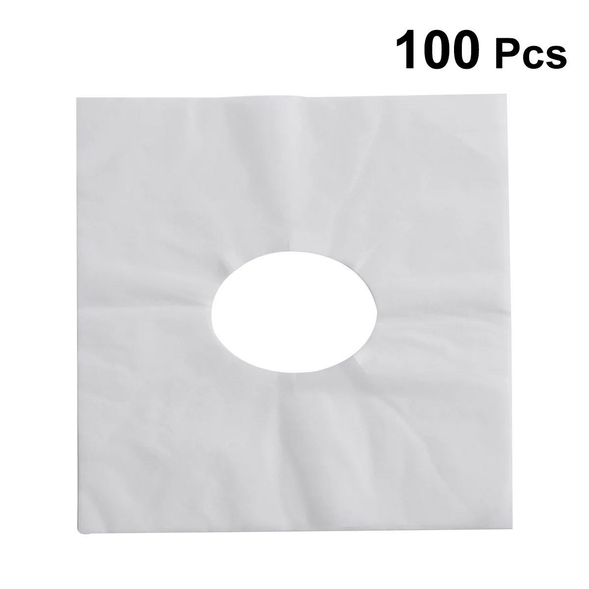 

100Pcs Face Hole Mat for Massage Pillow Cover Soft Breathable Non-Woven Pad for Beauty Salon Hospital Sauna Bath