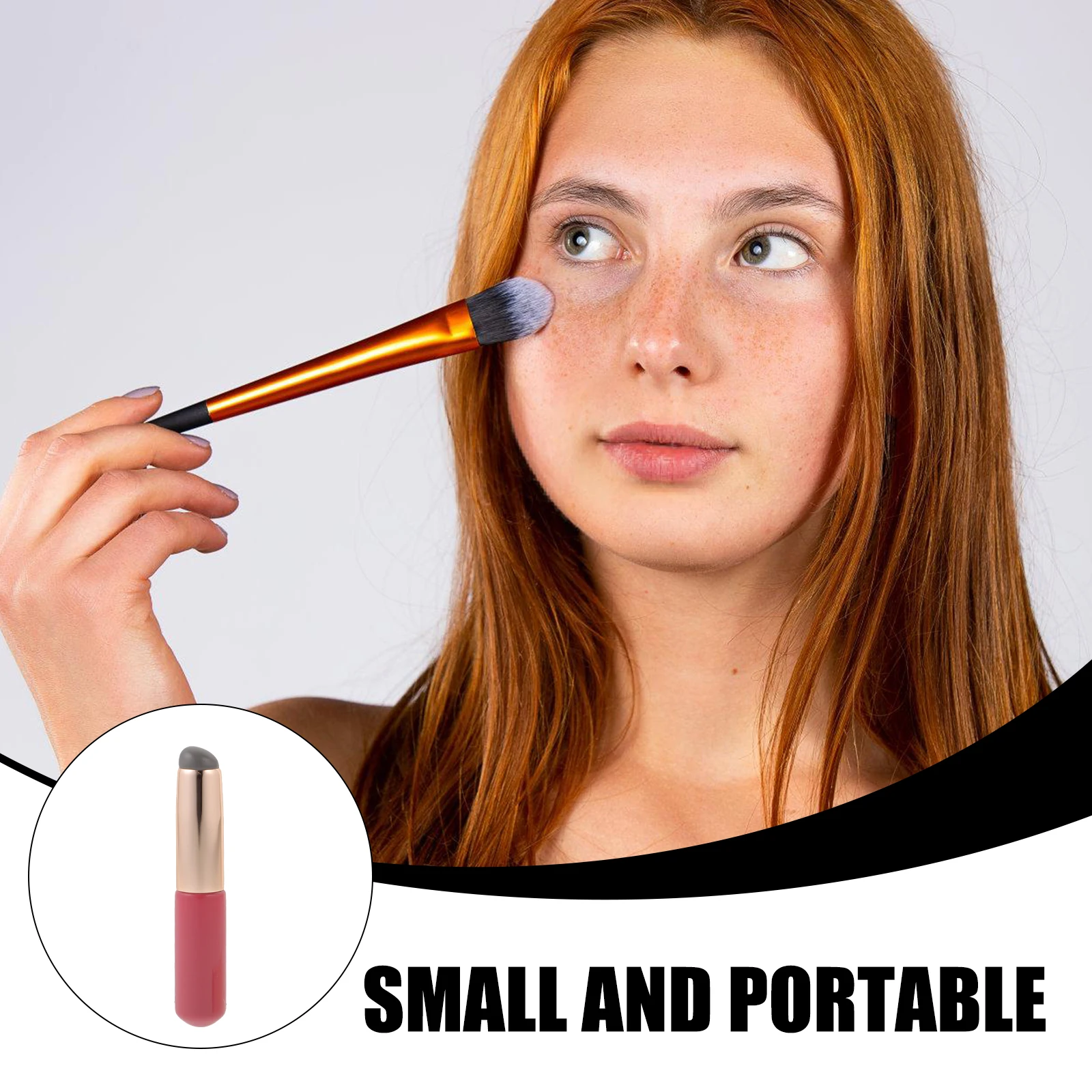 

2pcs Silicone Lip Brush Dust-Proof Portable Makeup Tools For Lipstick Concealer Applicator Women Brush Set