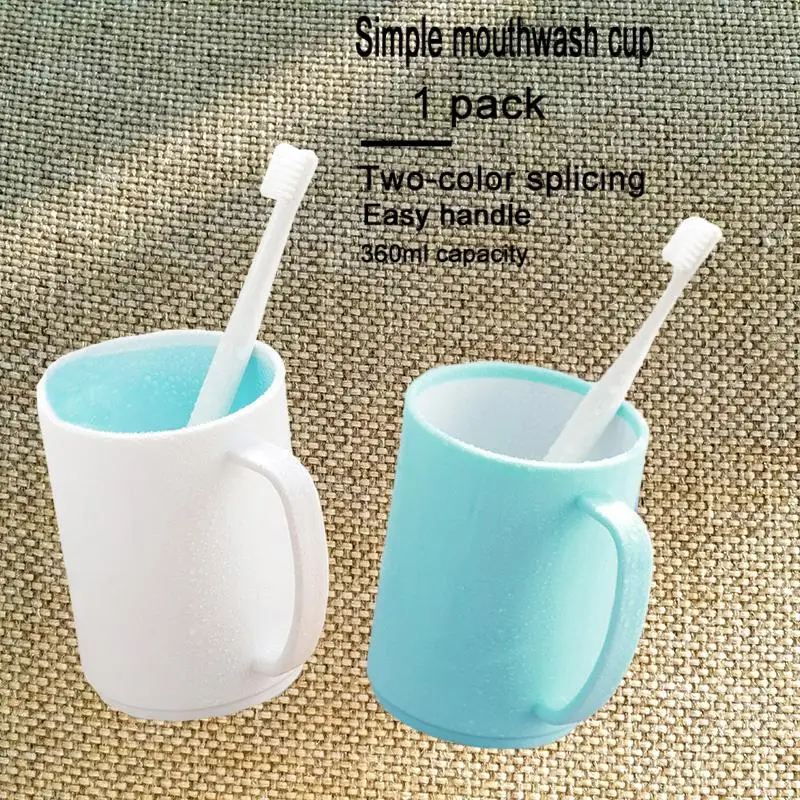 Refreshing Oral Care Routine - The Ultimate Set for Blue Tea Flower Mouthwash Cup, Toothbrush Cup, and Mark Cup