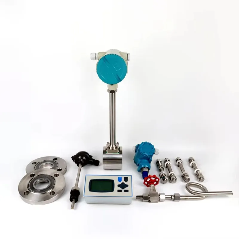 

2 Inch RS485 Modbus LCD Oil & Mass Flow Meter T&P Compensation Vortex Flowmeter for Hot Steam and Air OEM Customizable