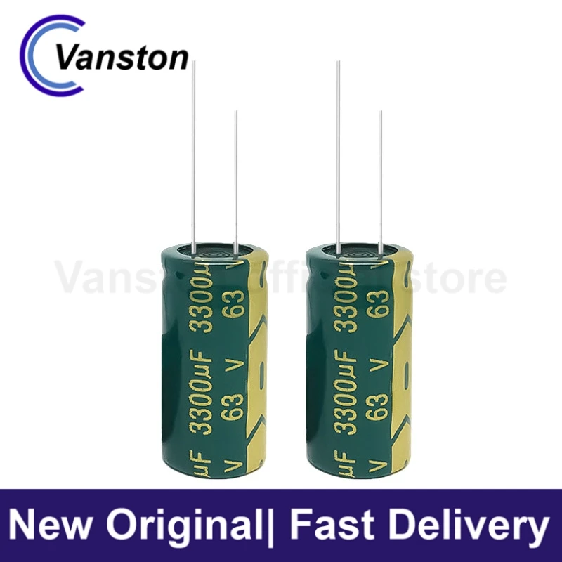 5pcs High Frequency Low Resistance Electrolytic Capacitor 63v3300uf 18X36mm LED Power Adapter High Temperature Resistant