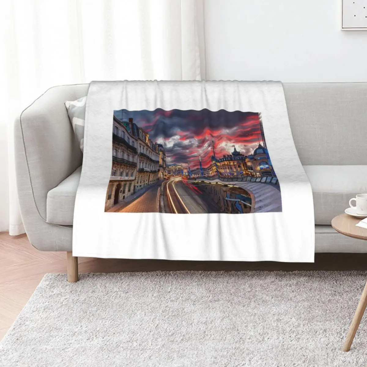 Place de la Comédie Throw Blanket Fashion Sofas Beautifuls halloween Travel Designers manga Blankets