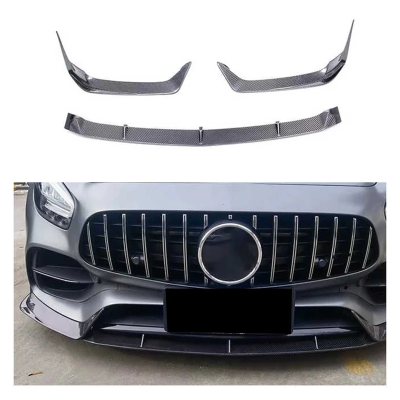 

High Quality Dry Carbon Fiber Body Kit Front Spoiler Splitter Bumper Lip Diffuser for Mercedes Benz GT GTS GTC C190