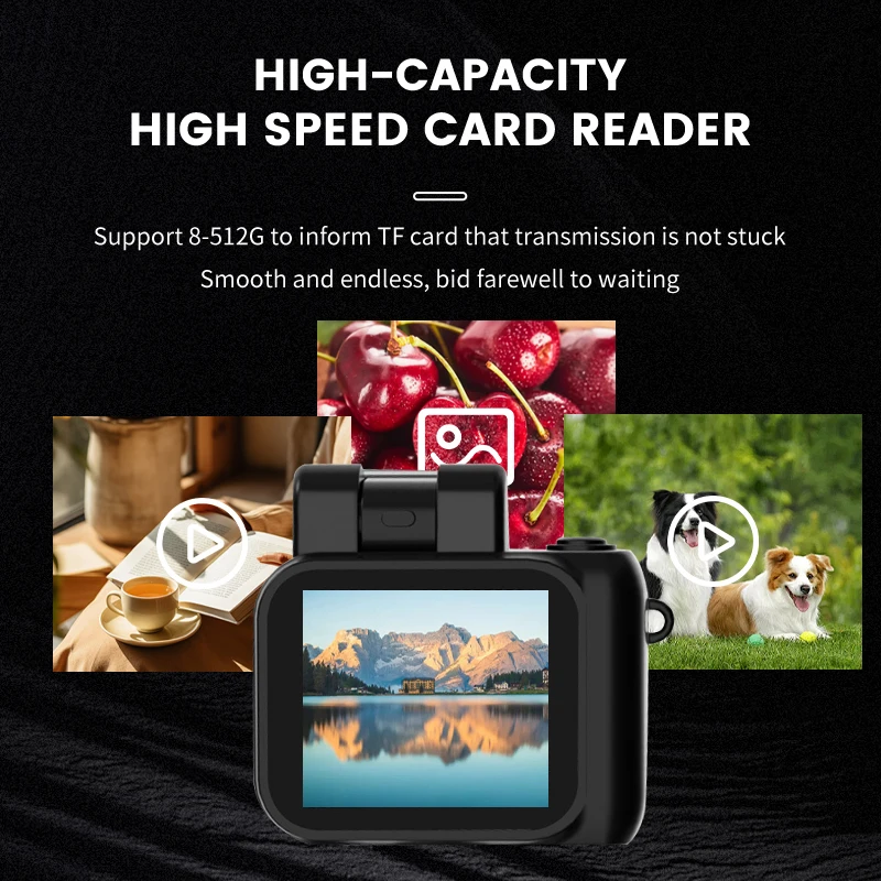 1080P HD Mini Camera SLR with Flash and Battery Holder Portable Video Recorder Retro Ultra Compact Mini Video Camera