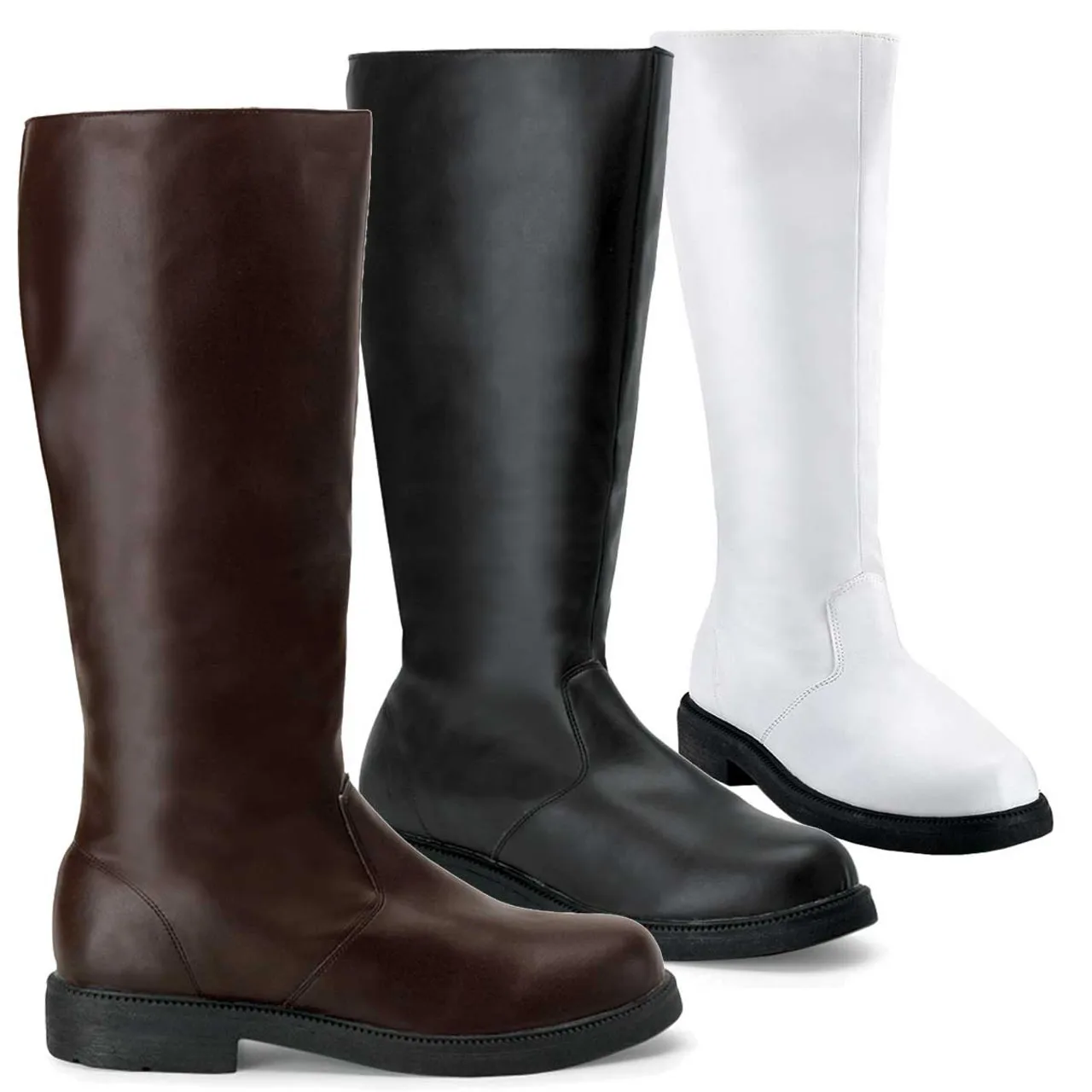 Mittelalterliche Ritter-Renaissance-Stiefel in Mehrfarbig für Männer, Retro PU-Leder Hohe Stiefel, Piraten-Cosplay Halloween-Karneval-Party-Schuhe – Detail 5