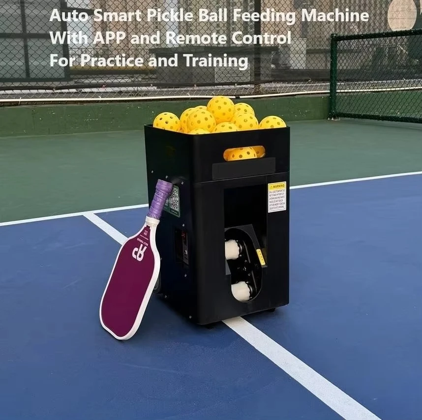 Pickleball Automatic Electronic Ball Machine with App Remote Control Pickleball Training Auto Ball Launcher