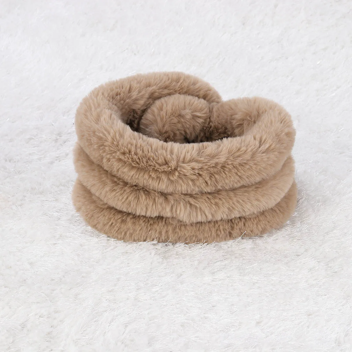 

Imitation Rabbit Scarf Warm for Women Faux Neck Collar Student Scarves