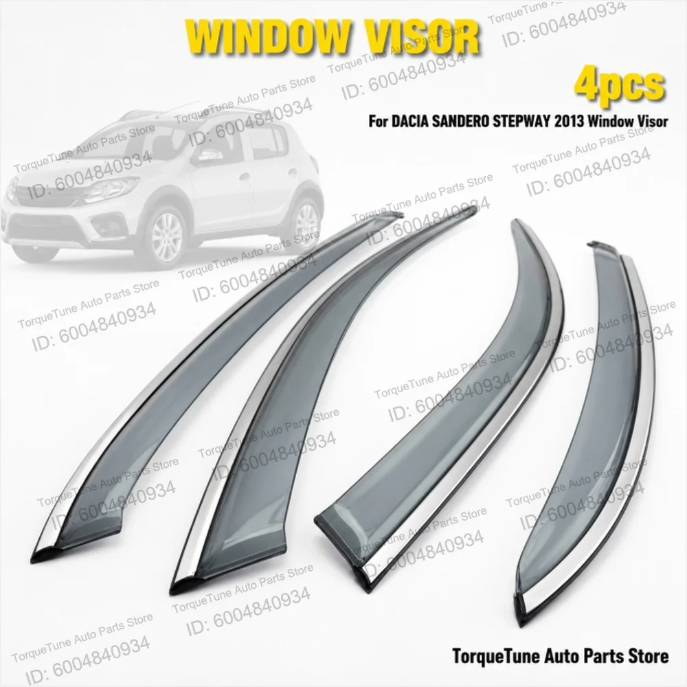 Direct Fit Injection Easy Installation Durable Window Visor Wind Deflector For DACIA SANDERO STEPWAY 2013 Premium OEM