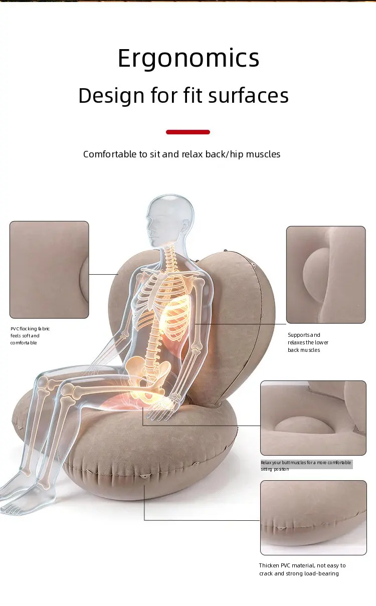 Luxury Inflatable Sofa—Extra-Wide Backrest Design, Perfect for Outdoor, Garden, and Indoor Use | Quick-Inflating Sofa