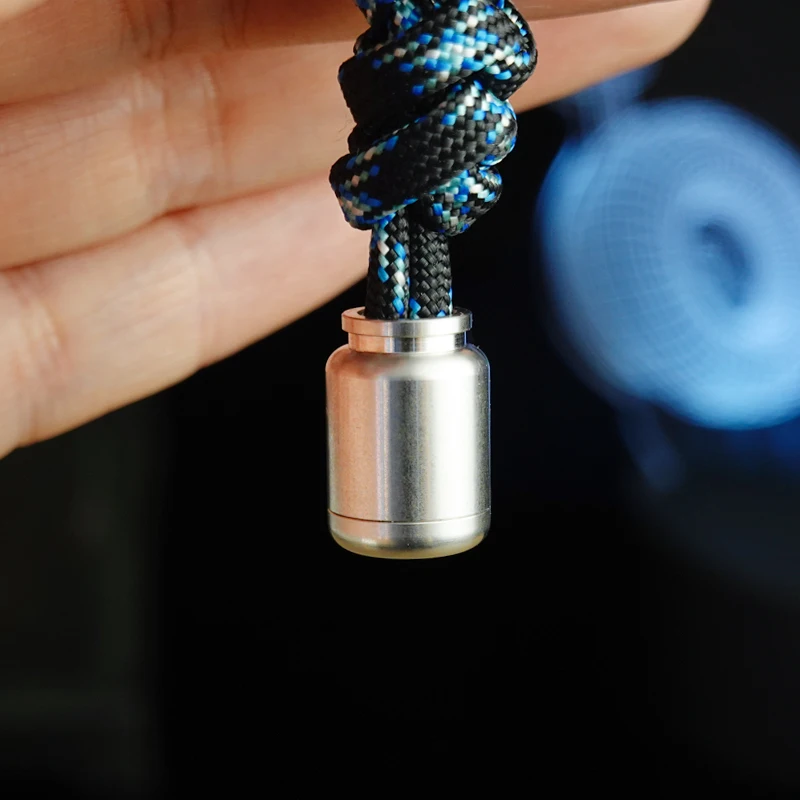Stainless Steel Bottle Pendant With Paracord Rope Decompression Toys Edc Accessory Stress Reliever Toys For Adult Gift