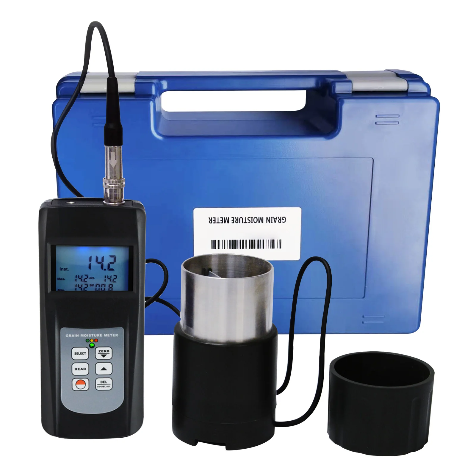 Digital Moisture Meter Checks 36 Species Grain Seed Rice Coffee Wheat Tester 50% LED Indicator