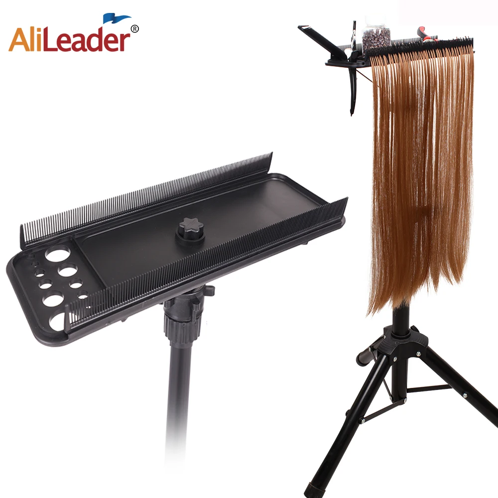 

2026 двусторонний лоток для наращивания зубов, многофункциональный лоток для волос, подставка для парика, легко размещаемый салон, парикмахерский инструмент для укладки