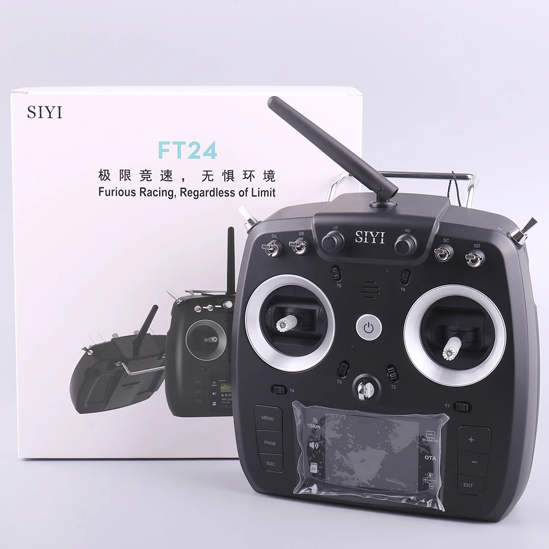 SIYI FT24 2.4GHz 12CH 15KM Long Range Transmitter for External R9M/TBS Multi-protocol RF System w/ FR/FR Mini OTA Receiver