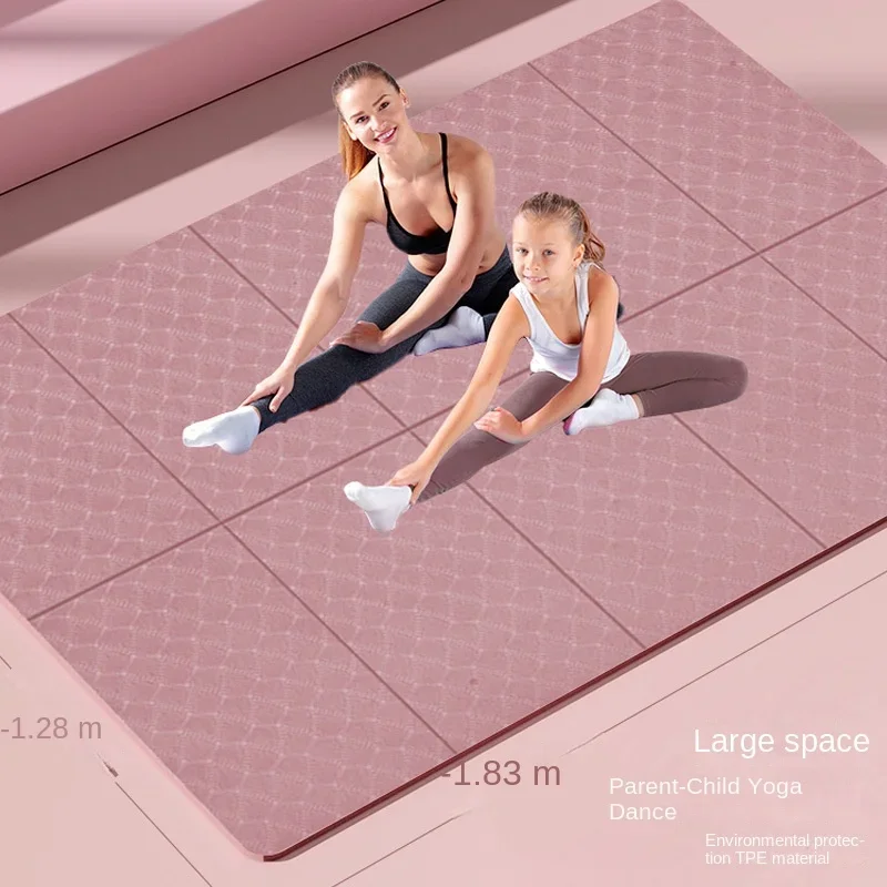 Cuerda plegable de Tpe para saltar, colchoneta gruesa y antideslizante de 183x128CM para Yoga y Fitness