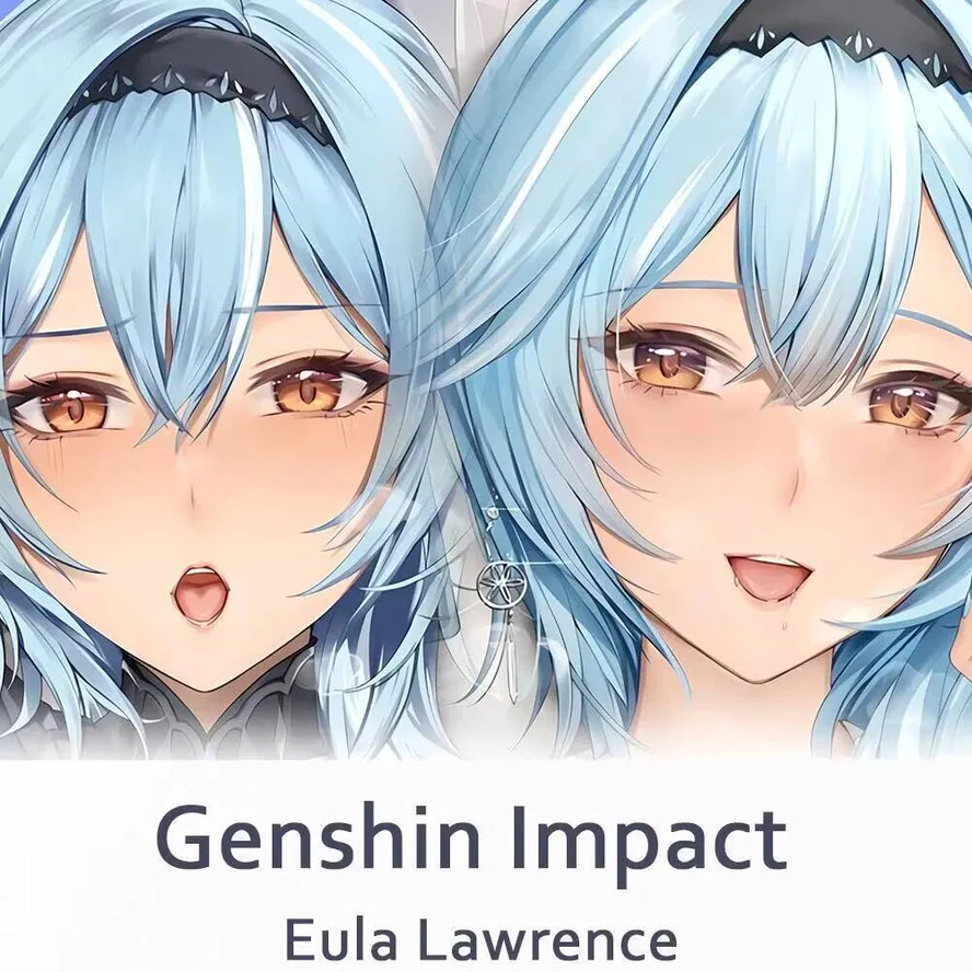 

Genshin Impact Eula Dakimakura Lawrence Body Pillow Case Cover Double Side Full Cushion Home Bedding Decor