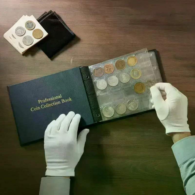 10Pages 240 Pockets PVC Coin Collection Album, Penny Storage Holder Book, Coin Collectors to Store Their Coins