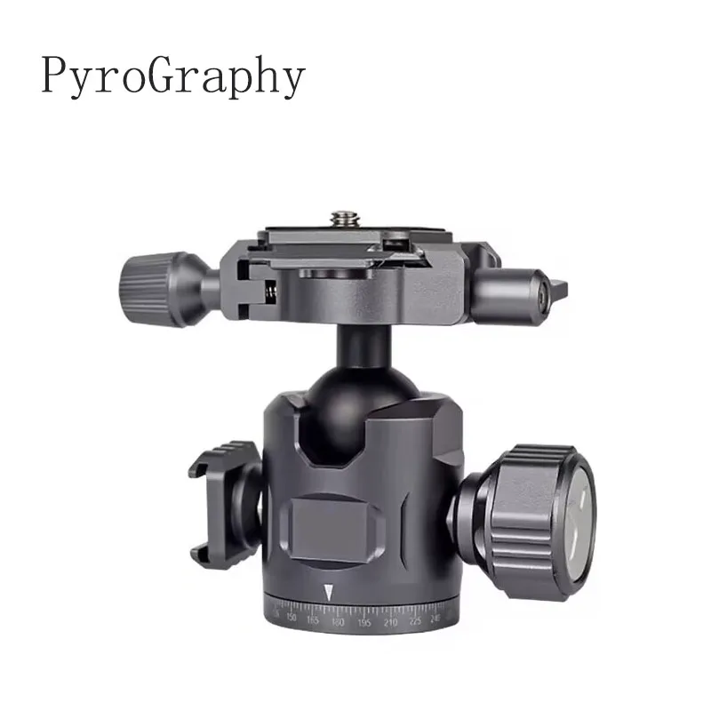 

PyroGraphy Dual Panoramic Fluid Head Metal Tripod Head Ball Type Head Dual 360° Swivel Tilt Adjustable Damping System for Camera