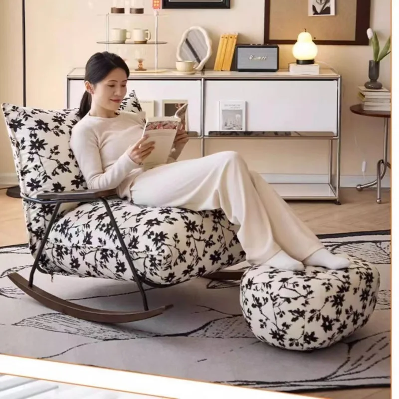 

sofa, French Italian ink single rocking chair, living room balcony lazy recliner